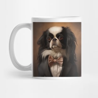 Japanese Chin Dog in Suit Mug